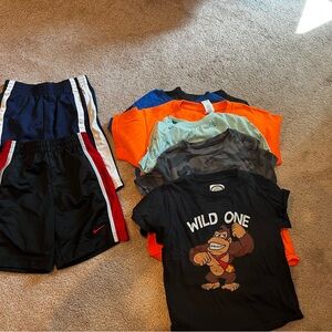 6 Shirts & 2 Shorts Boys Size Extra Small (XS) & 5/5T